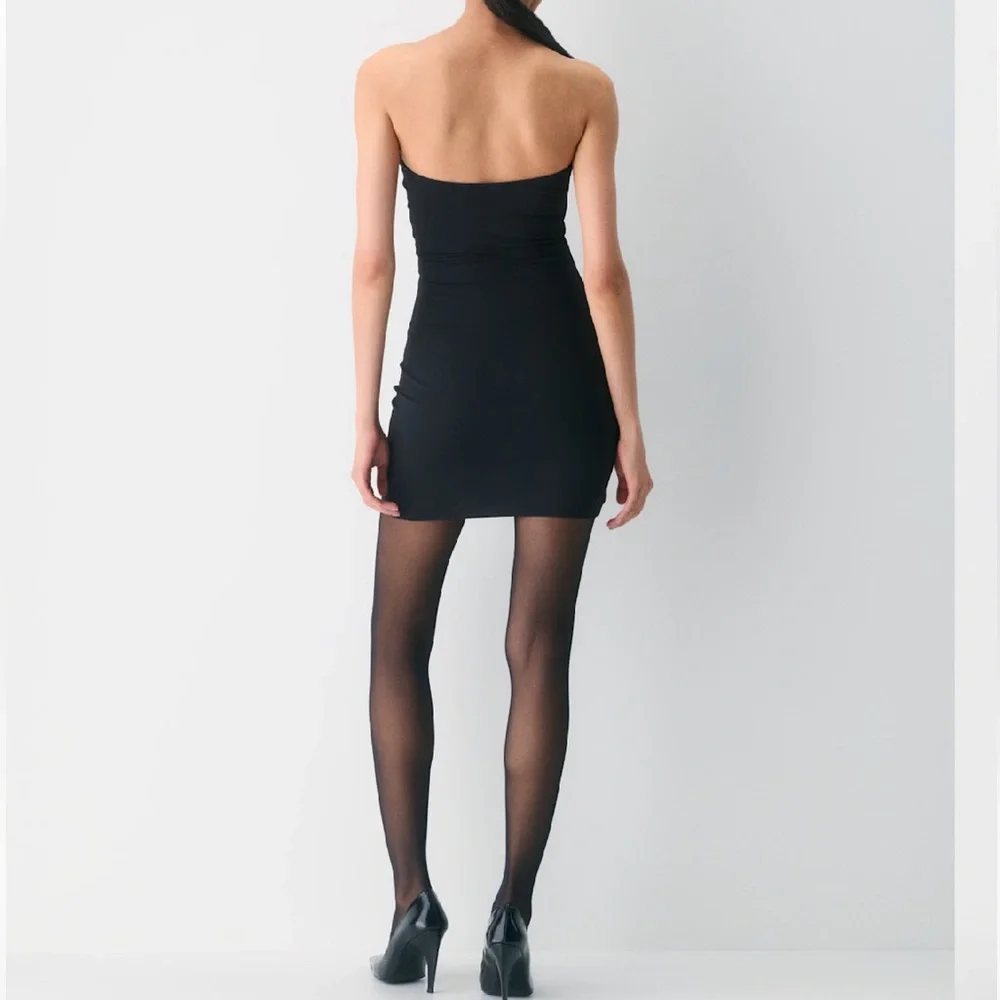 Contour Aritzia Mini Tube Dress Strapless Black Medium Nylon Elastane Women's M - Picture 10 of 12